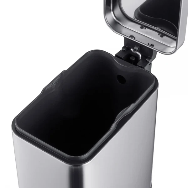 Відро для сміття з плавним закриттям прямокутне Mixxus Premium Quadro-TC0105 SS Color 5л колір нержавійка (MI7062)