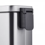 Відро для сміття з плавним закриттям прямокутне Mixxus Premium Quadro-TC0105 SS Color 5л колір нержавійка (MI7062)