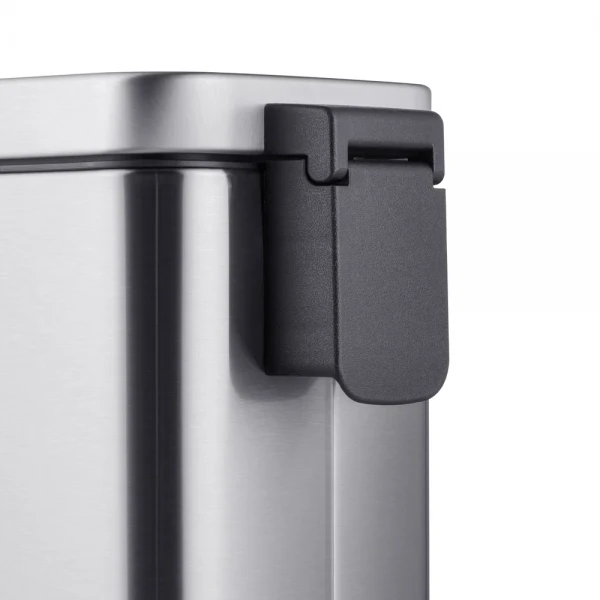 Відро для сміття з плавним закриттям прямокутне Mixxus Premium Quadro-TC0105 SS Color 5л колір нержавійка (MI7062)