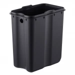 Відро для сміття з плавним закриттям прямокутне Mixxus Premium Quadro-TC0105 SS Color 5л колір нержавійка (MI7062)