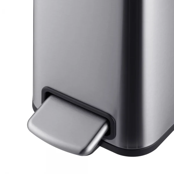 Відро для сміття з плавним закриттям прямокутне Mixxus Premium Quadro-TC0105 SS Color 5л колір нержавійка (MI7062)