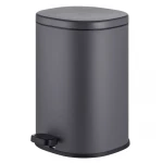 Відро для сміття з плавним закриттям овальне Mixxus Premium Olivary-TC0105 Graphite 5 л колір графіт (MI7063)