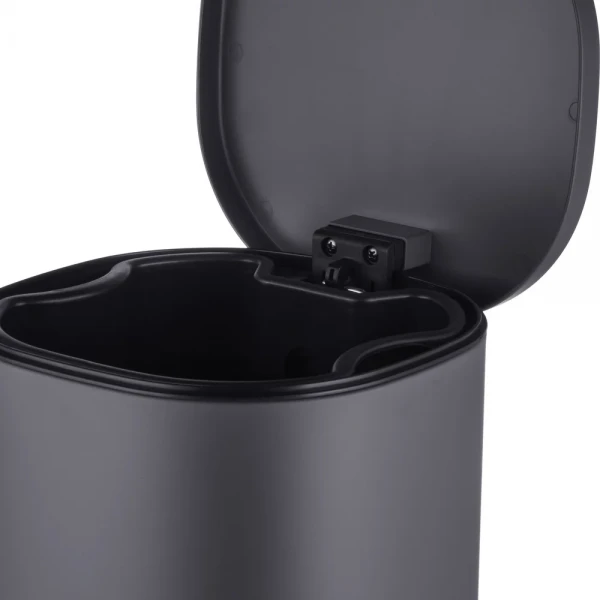 Відро для сміття з плавним закриттям овальне Mixxus Premium Olivary-TC0105 Graphite 5 л колір графіт (MI7063)