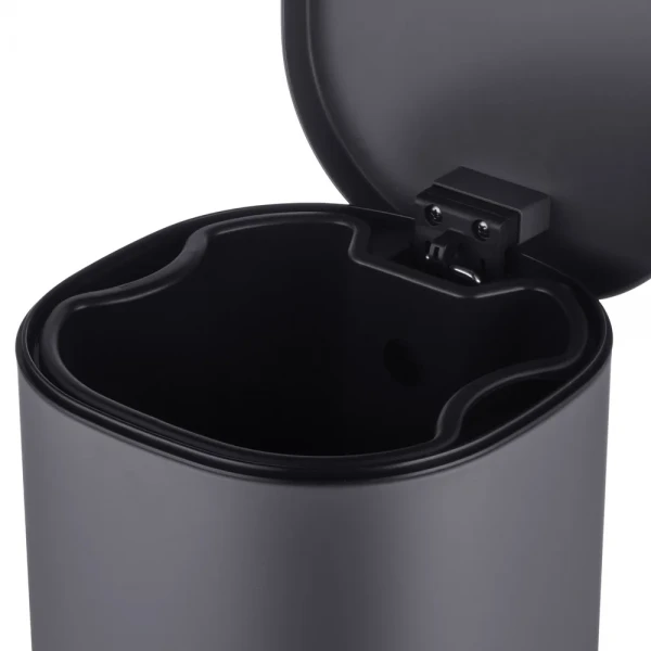 Відро для сміття з плавним закриттям овальне Mixxus Premium Olivary-TC0105 Graphite 5 л колір графіт (MI7063)