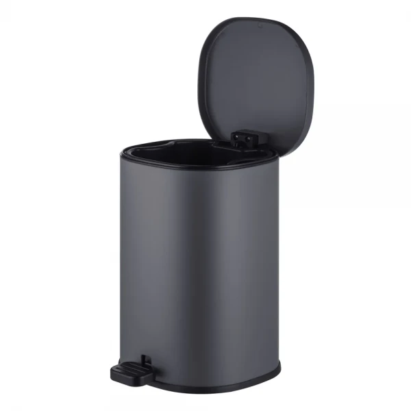 Відро для сміття з плавним закриттям овальне Mixxus Premium Olivary-TC0105 Graphite 5 л колір графіт (MI7063)