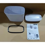 Мусорное ведро сенсорное овальное Mixxus Flat-TC0109 White 9 л цвет белый (MI7074)