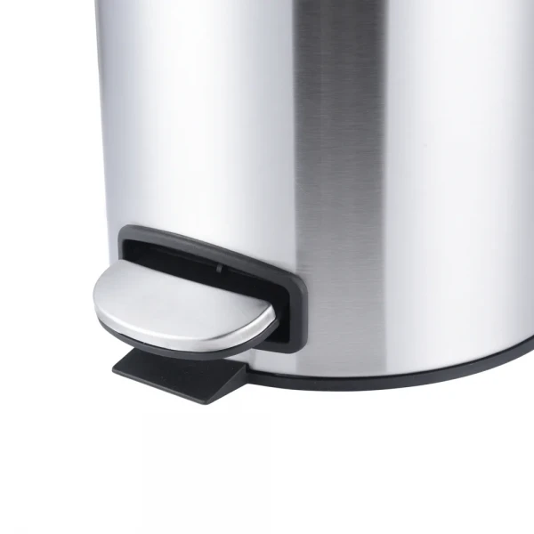 Відро для сміття з плавним закриттям кругле Mixxus Ellipse-TC0205 SS Color 5л колір нержавійка (MI7076)