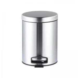 Мусорное ведро с плавным закрытием круглое Mixxus Ellipse-TC0205 SS Color 5л цвет нержавейка (MI7076)