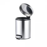 Відро для сміття з плавним закриттям кругле Mixxus Ellipse-TC0205 SS Color 5л колір нержавійка (MI7076)