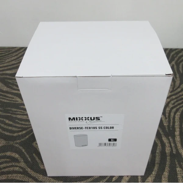 Відро для сміття з плавним закриттям овальне Mixxus Premium Diverse-TC0105 SS Color 5л колір наржавійка (MI7078)