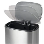 Мусорное ведро с плавным закрытием овальное Mixxus Premium Diverse-TC0105 SS Color 5л цвет нержавейка (MI7078)