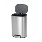 Мусорное ведро с плавным закрытием овальное Mixxus Premium Diverse-TC0105 SS Color 5л цвет нержавейка (MI7078)