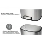 Мусорное ведро с плавным закрытием овальное Mixxus Premium Diverse-TC0105 SS Color 5л цвет нержавейка (MI7078)