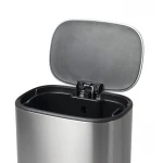 Мусорное ведро с плавным закрытием овальное Mixxus Premium Diverse-TC0112 SS Color 12л цвет нержавейка (MI7079)