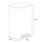 Мусорное ведро с плавным закрытием овальное Mixxus Premium Diverse-TC0112 SS Color 12л цвет нержавейка (MI7079)