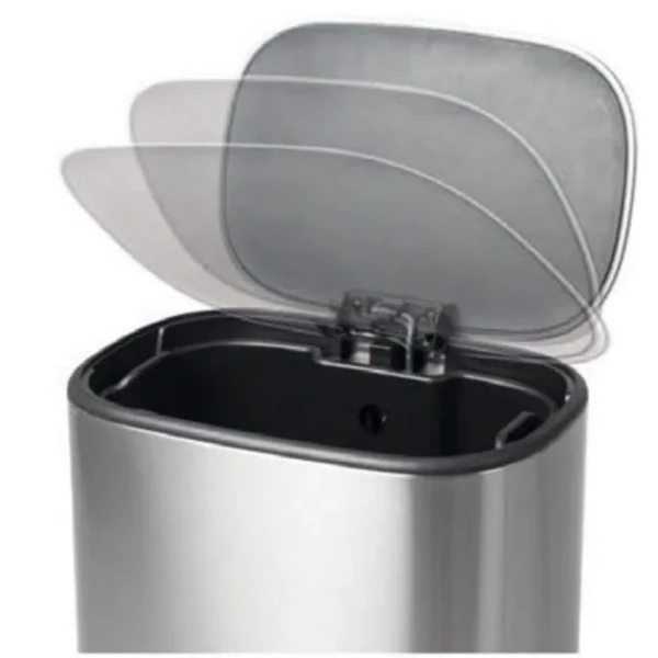 Мусорное ведро с плавным закрытием овальное Mixxus Premium Diverse-TC0112 SS Color 12л цвет нержавейка (MI7079)