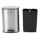Мусорное ведро с плавным закрытием овальное Mixxus Premium Diverse-TC0112 SS Color 12л цвет нержавейка (MI7079)