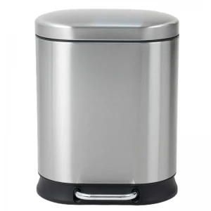 Відро для сміття з плавним закриттям овальне Mixxus Premium Strong-TC0105 SS Color 5л колір наржавійка (MI7080)