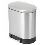 Мусорное ведро с плавным закрытием овальное Mixxus Premium Strong-TC0105 SS Color 5л цвет нержавейка (MI7080)