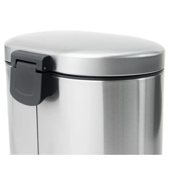 Мусорное ведро с плавным закрытием овальное Mixxus Premium Strong-TC0105 SS Color 5л цвет нержавейка (MI7080)