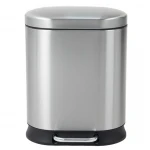 Мусорное ведро с плавным закрытием овальное Mixxus Premium Strong-TC0105 SS Color 5л цвет нержавейка (MI7080)