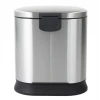 Мусорное ведро с плавным закрытием овальное Mixxus Premium Strong-TC0105 SS Color 5л цвет нержавейка (MI7080)