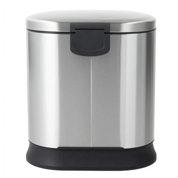 Мусорное ведро с плавным закрытием овальное Mixxus Premium Strong-TC0105 SS Color 5л цвет нержавейка (MI7080)