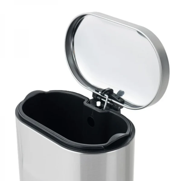 Мусорное ведро с плавным закрытием овальное Mixxus Premium Strong-TC0105 SS Color 5л цвет нержавейка (MI7080)