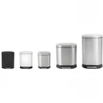 Мусорное ведро с плавным закрытием овальное Mixxus Premium Strong-TC0105 SS Color 5л цвет нержавейка (MI7080)