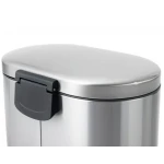 Мусорное ведро с плавным закрытием овальное Mixxus Premium Strong-TC0105 SS Color 5л цвет нержавейка (MI7080)