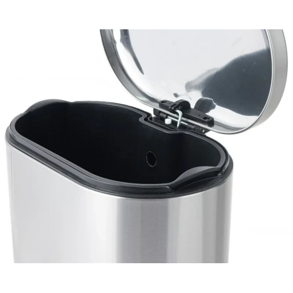 Мусорное ведро с плавным закрытием овальное Mixxus Premium Strong-TC0105 SS Color 5л цвет нержавейка (MI7080)