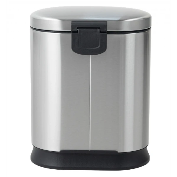 Відро для сміття з плавним закриттям овальне Mixxus Premium Strong-TC0120 SS Color 20л колір наржавійка (MI7081)