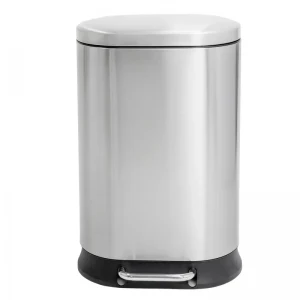Відро для сміття з плавним закриттям овальне Mixxus Premium Strong-TC0120 SS Color 20л колір наржавійка (MI7081)