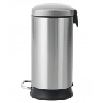 Мусорное ведро с плавным закрытием овальное Mixxus Premium Strong-TC0120 SS Color 20л цвет нержавейка (MI7081)