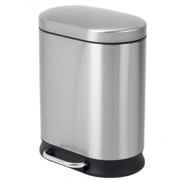 Мусорное ведро с плавным закрытием овальное Mixxus Premium Strong-TC0120 SS Color 20л цвет нержавейка (MI7081)