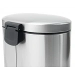 Мусорное ведро с плавным закрытием овальное Mixxus Premium Strong-TC0120 SS Color 20л цвет нержавейка (MI7081)