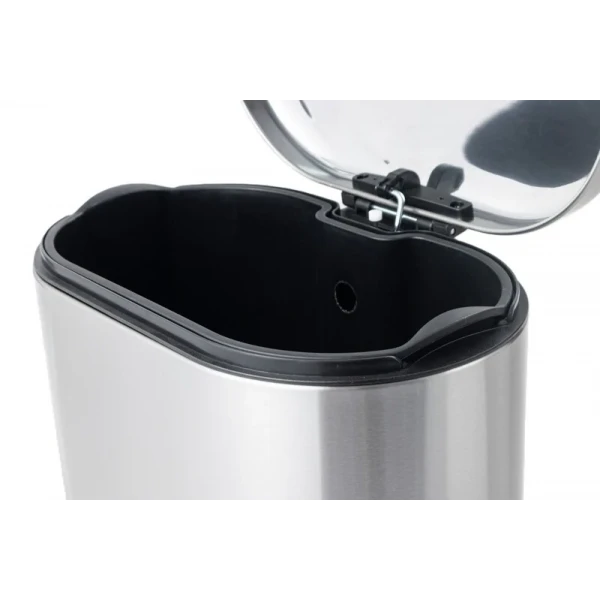 Мусорное ведро с плавным закрытием овальное Mixxus Premium Strong-TC0120 SS Color 20л цвет нержавейка (MI7081)
