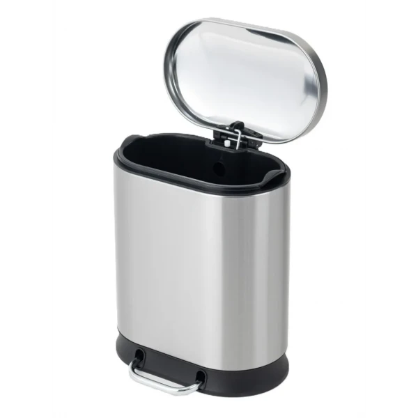 Мусорное ведро с плавным закрытием овальное Mixxus Premium Strong-TC0120 SS Color 20л цвет нержавейка (MI7081)