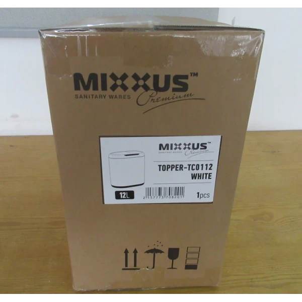 Відро для сміття сенсорне овальне Mixxus Premium Topper-TC0112 White 12л колір білий (MI7082)