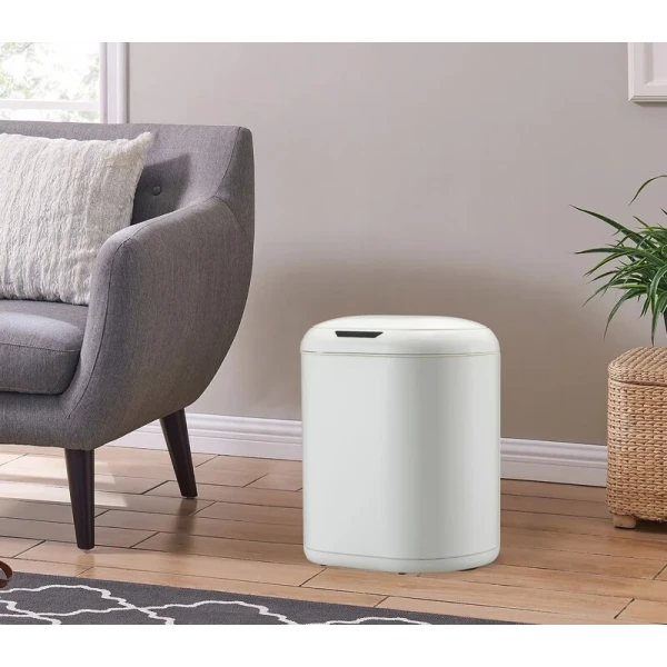 Мусорное ведро сенсорное овальное Mixxus Premium Topper-TC0112 White 12л цвет белый (MI7082)