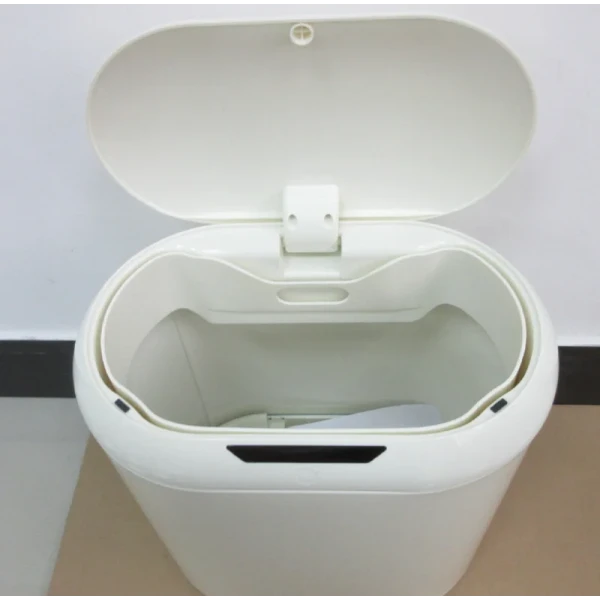 Мусорное ведро сенсорное овальное Mixxus Premium Topper-TC0112 White 12л цвет белый (MI7082)