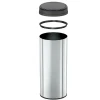 Мусорное ведро сенсорное круглое Mixxus Premium Ellipse-TC0109 Chrome-Black 9л (хром-черное) (MI7083)