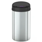 Мусорное ведро сенсорное круглое Mixxus Premium Ellipse-TC0109 Chrome-Black 9л (хром-черное) (MI7083)