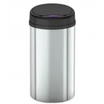 Мусорное ведро сенсорное круглое Mixxus Premium Ellipse-TC0109 Chrome-Black 9л (хром-черное) (MI7083)