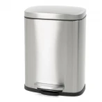 Мусорное ведро с плавным закрытием прямоугольное Mixxus Bevel-TC0105 SS Color 5л цвет нержавейка (MI7086)