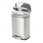 Мусорное ведро с плавным закрытием прямоугольное Mixxus Bevel-TC0105 SS Color 5л цвет нержавейка (MI7086)