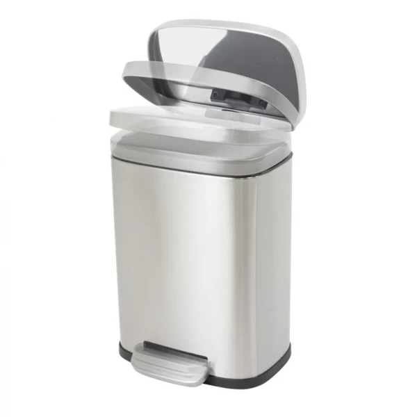 Мусорное ведро с плавным закрытием прямоугольное Mixxus Bevel-TC0105 SS Color 5л цвет нержавейка (MI7086)