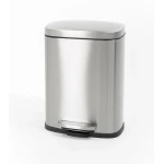 Мусорное ведро с плавным закрытием прямоугольное Mixxus Bevel-TC0105 SS Color 5л цвет нержавейка (MI7086)