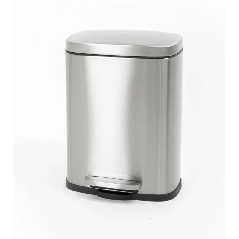 Мусорное ведро с плавным закрытием прямоугольное Mixxus Bevel-TC0105 SS Color 5л цвет нержавейка (MI7086)