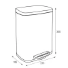 Мусорное ведро с плавным закрытием прямоугольное Mixxus Bevel-TC0105 SS Color 5л цвет нержавейка (MI7086)